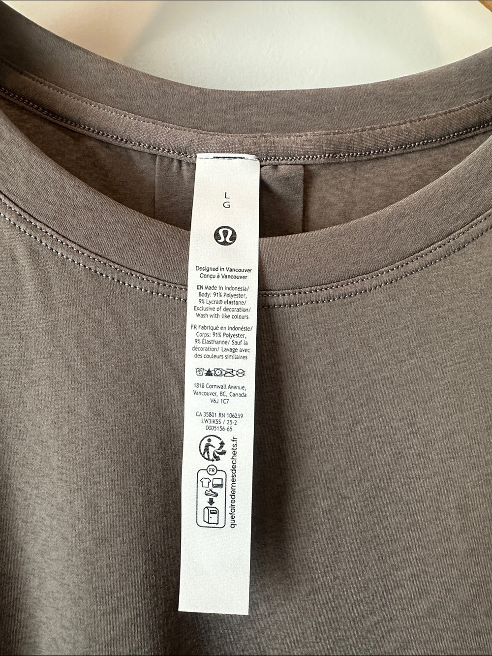 lululemon athletica Relaxed Crew Tee in Taupe - Picture 2 of 5